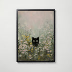Silent Meadow Cat Poster
