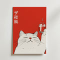 Midnight Toast Cat Poster