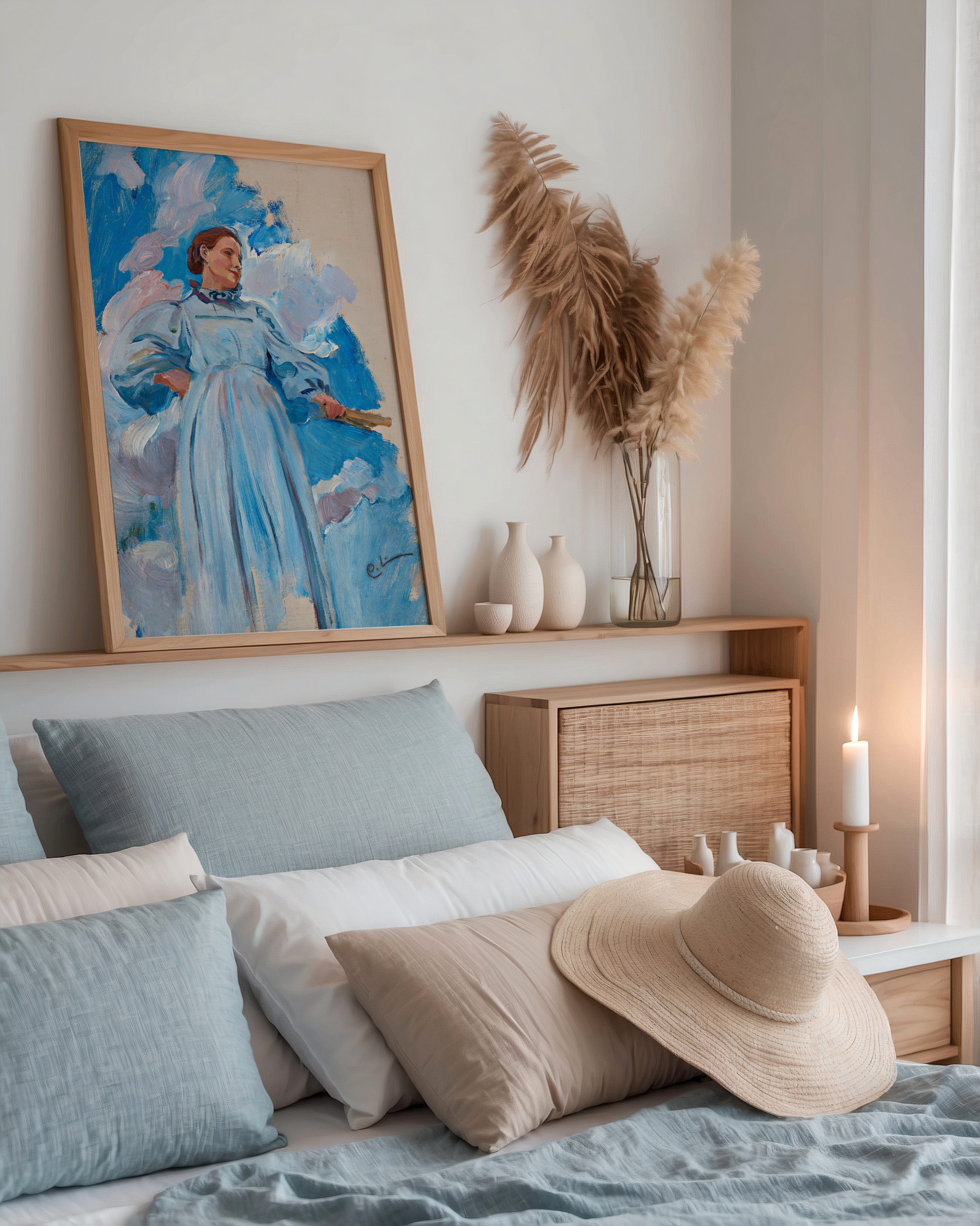 Carl Larsson Kvinnofigur och himmel Poster