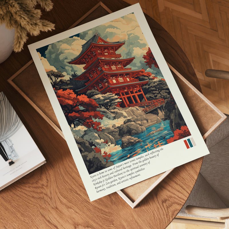 Tranquil Kyoto Temple Poster