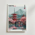 Bozetto Senso-ji Temple Poster fångar japansk elegans och visar Tokyos äldsta tempel mitt i blommande körsbärsblommor.