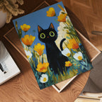 Midnight Meadow Cat Poster