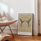 Twin Swallows William Morris Poster