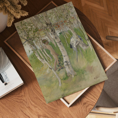 Carl Larsson Nude Boy among Birches Poster