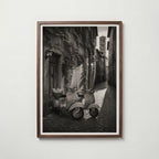 Vespas in an Italian Lane Poster