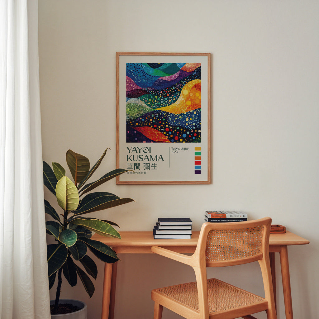 Yayoi Kusama Cosmic Waves Poster