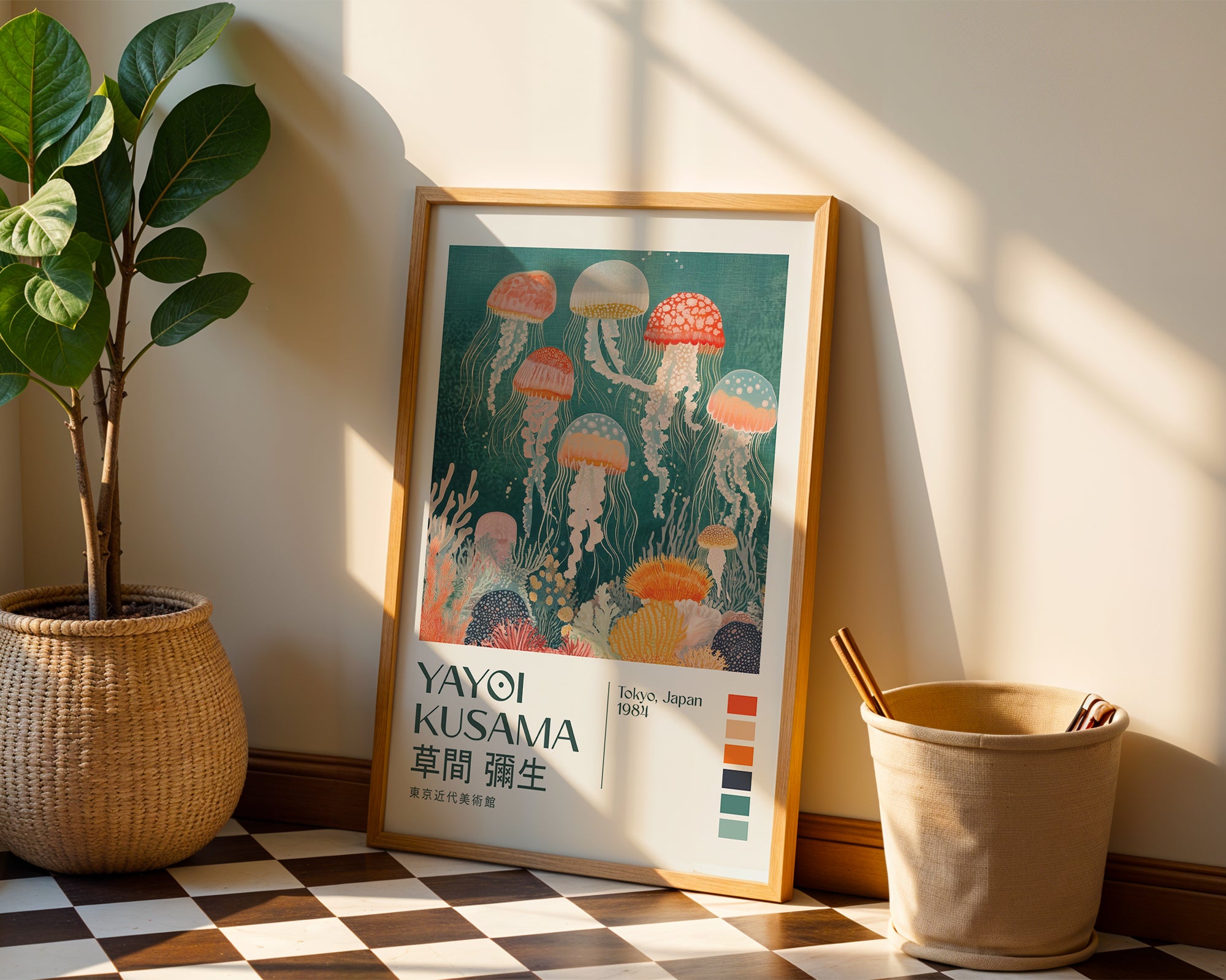 Yayoi Kusama Floating Jellyfish Garden Poster