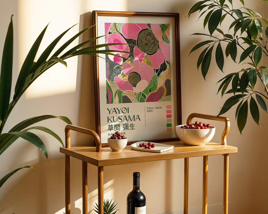 Yayoi Kusama Pink Bloom Poster