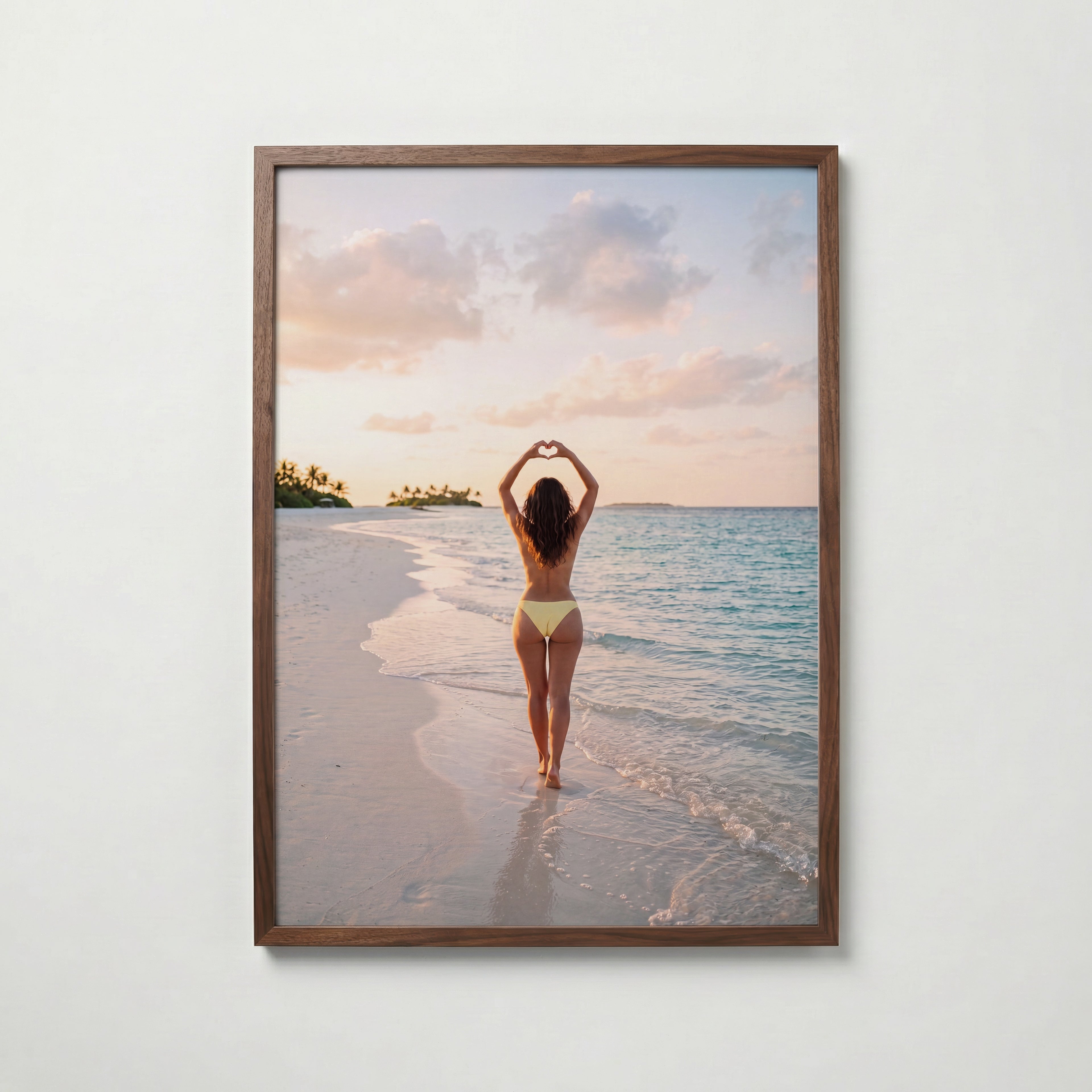 Beach Heart Poster – valnötsram