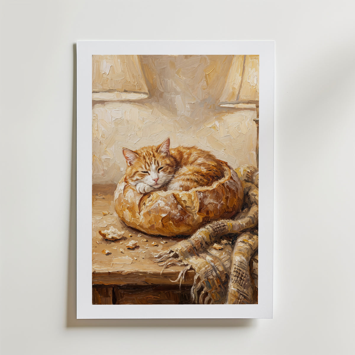 Bread Cat Poster – med passepartout