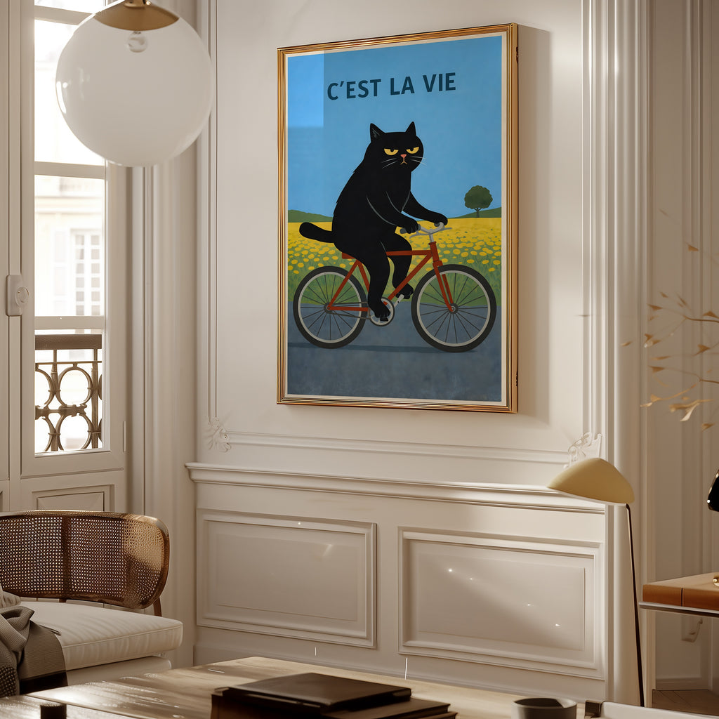 C’est La Vie affisch på vägg i inrett rum – Bozetto poster i hög kvalitet