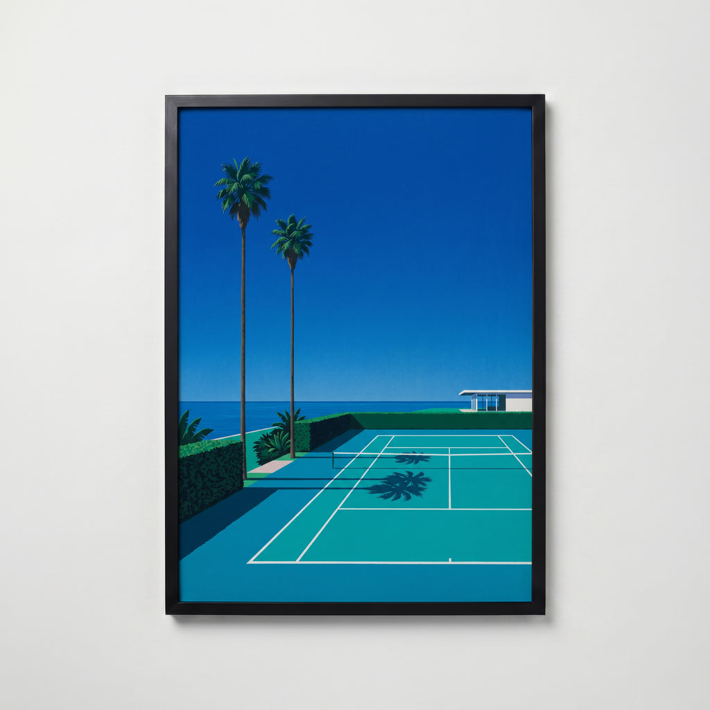 Coastal Court Poster – svart ram