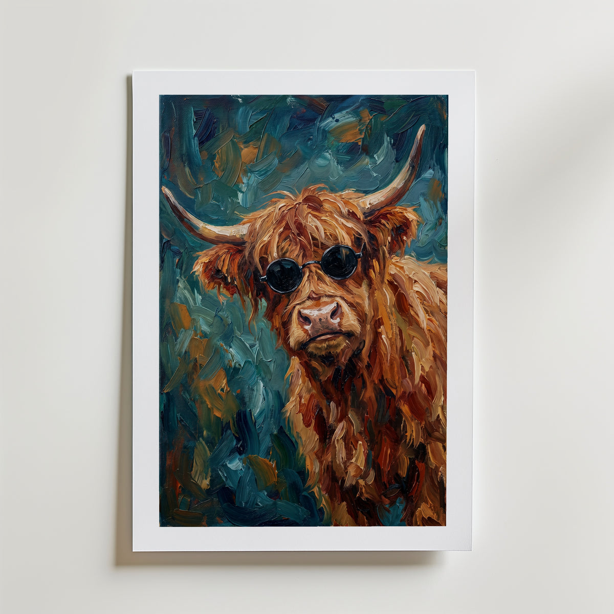 Cool Highland Poster – med passepartout
