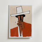 Cowboy Smoke Poster – canvas utan passepartout
