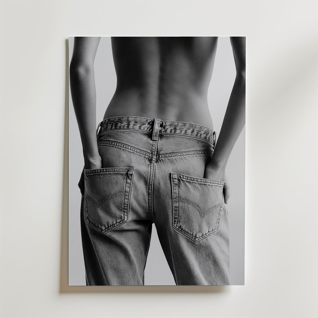 Denim Muse Poster – canvas utan passepartout