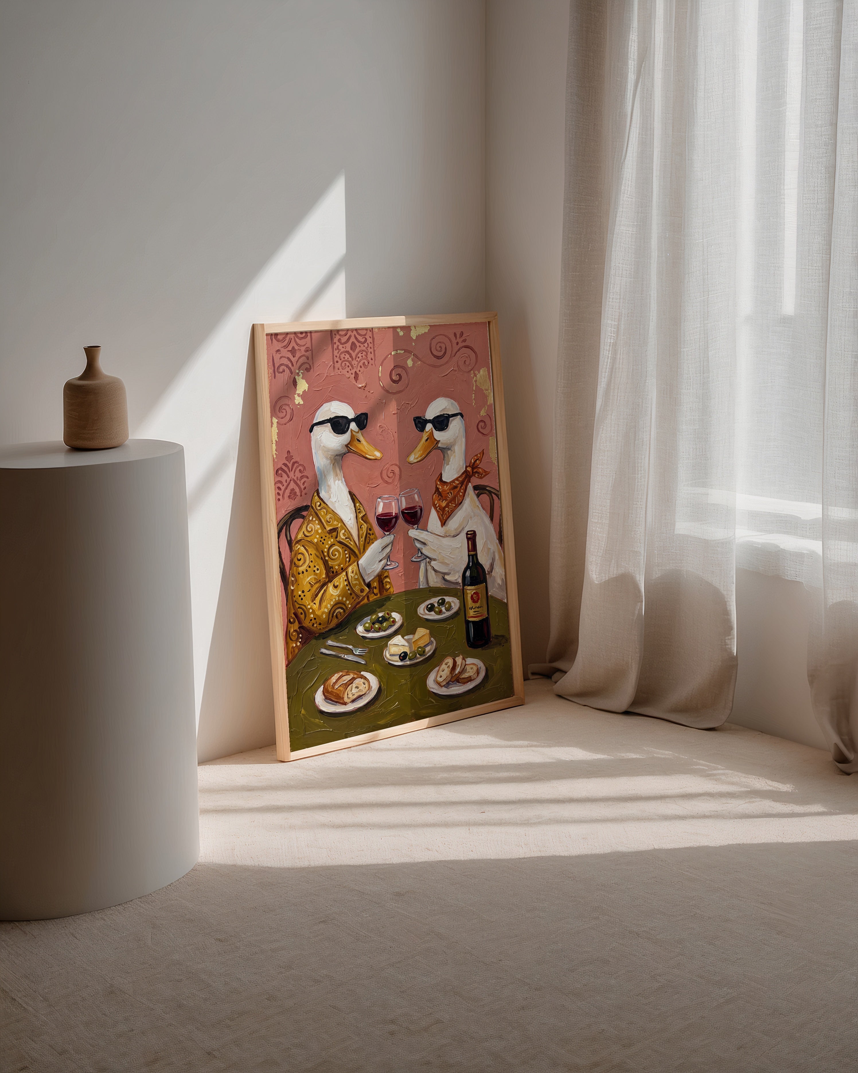 Wine O'Clock Ducks Poster – i rum 1