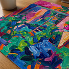 Fauvist Garden Poster – närbild på papper
