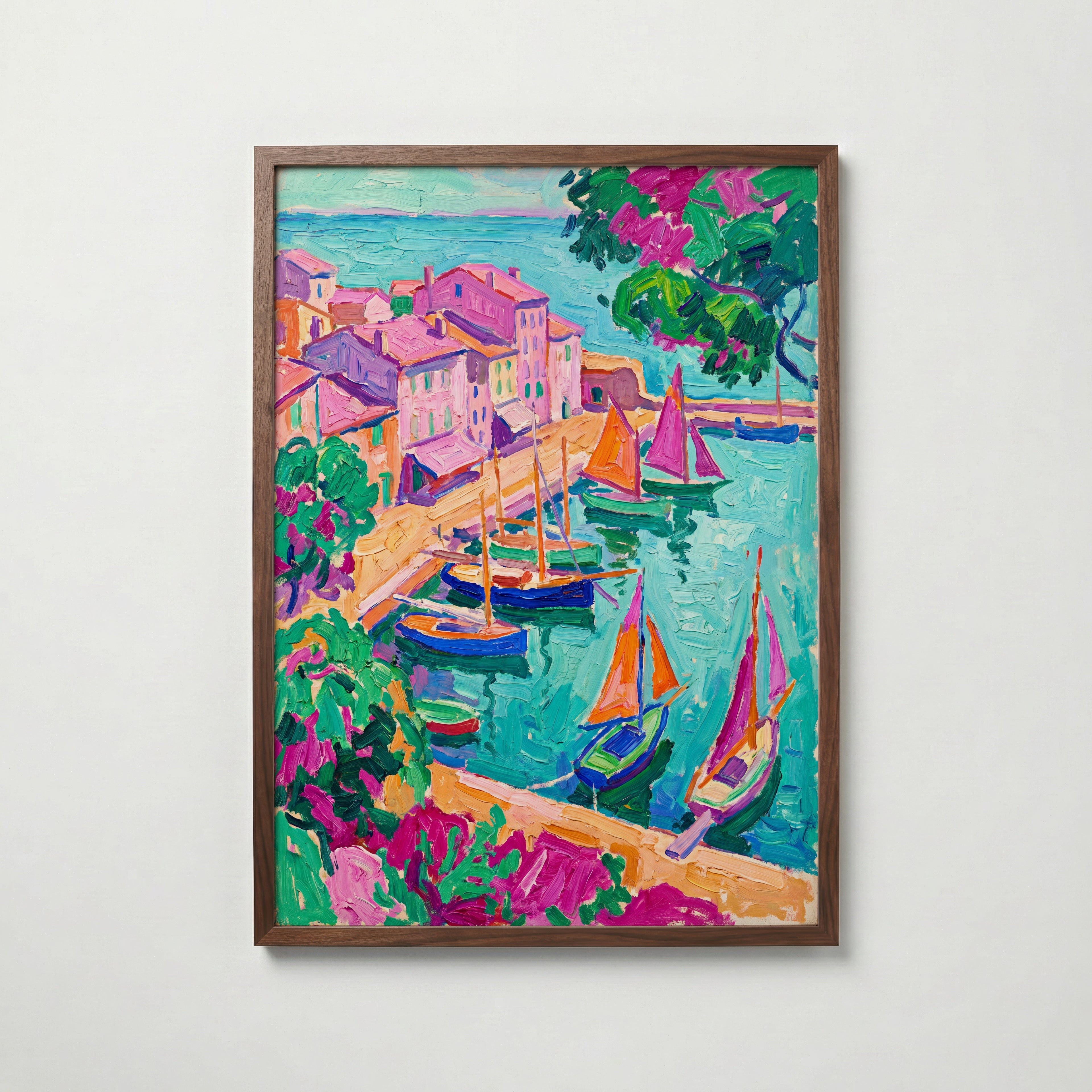 Fauvist Harbour Poster – valnötsram