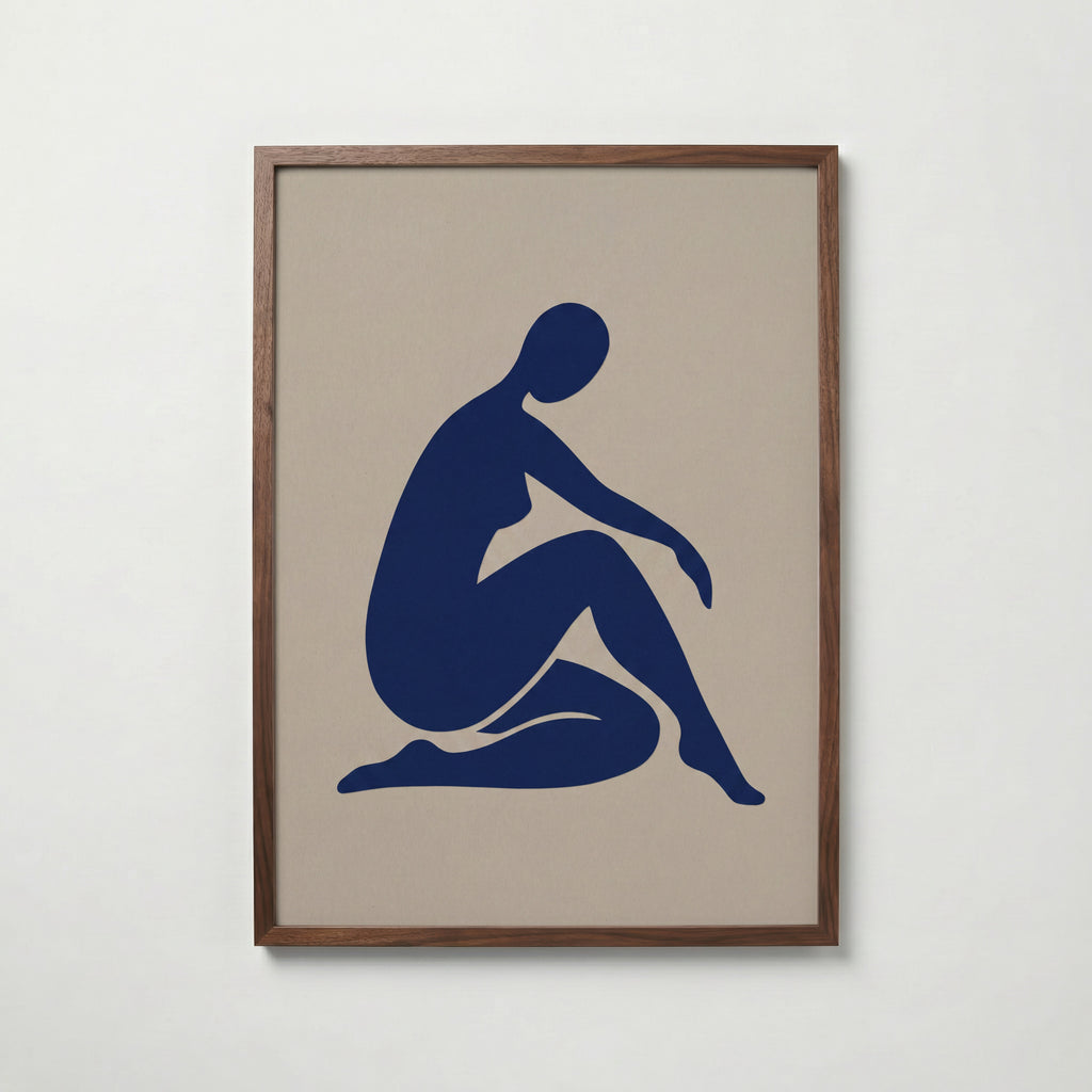 Blue Figure I Poster – valnötsram