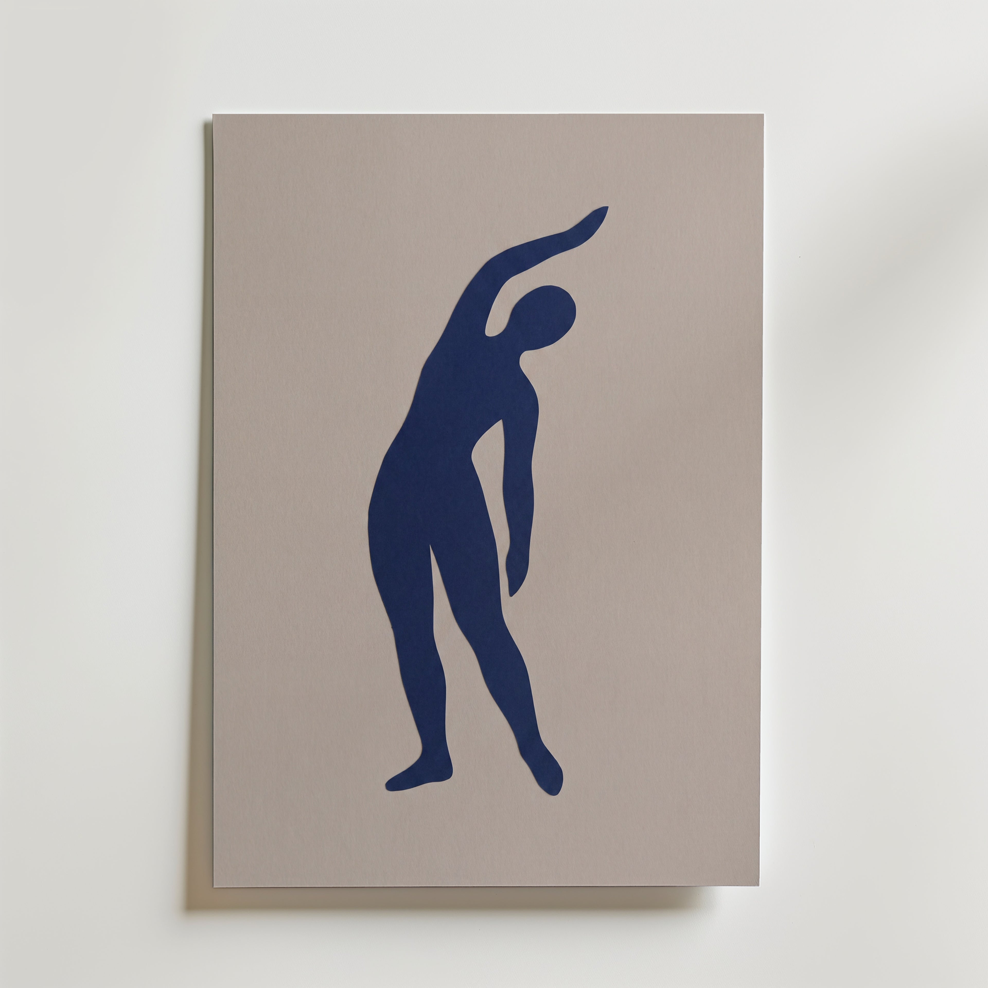 Blue Figure II Poster – canvas utan passepartout