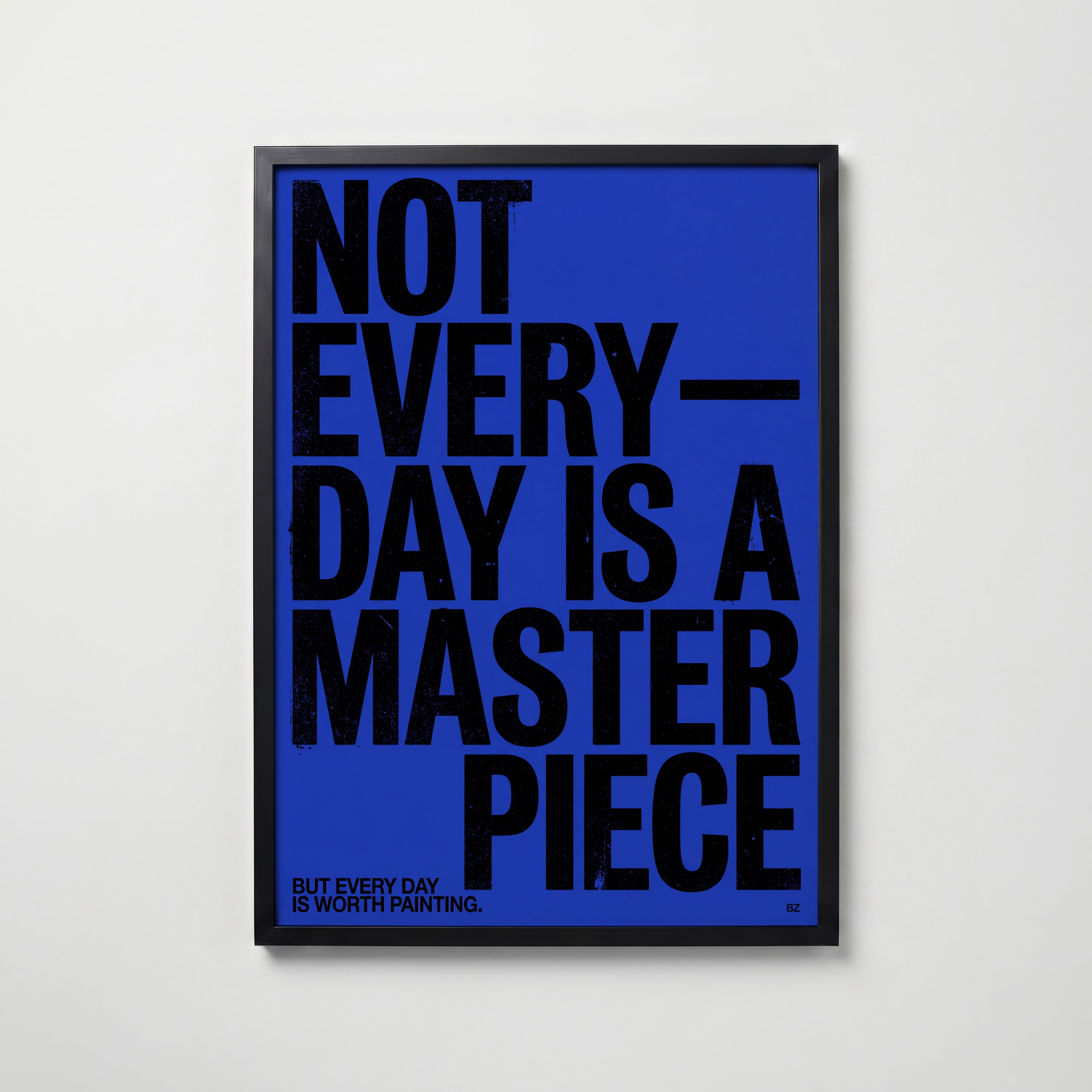 Find Meaning – grafisk poster i svart ram, tryckt i Sverige av Bozetto