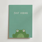 Just Vibing Frog Poster – canvas utan passepartout