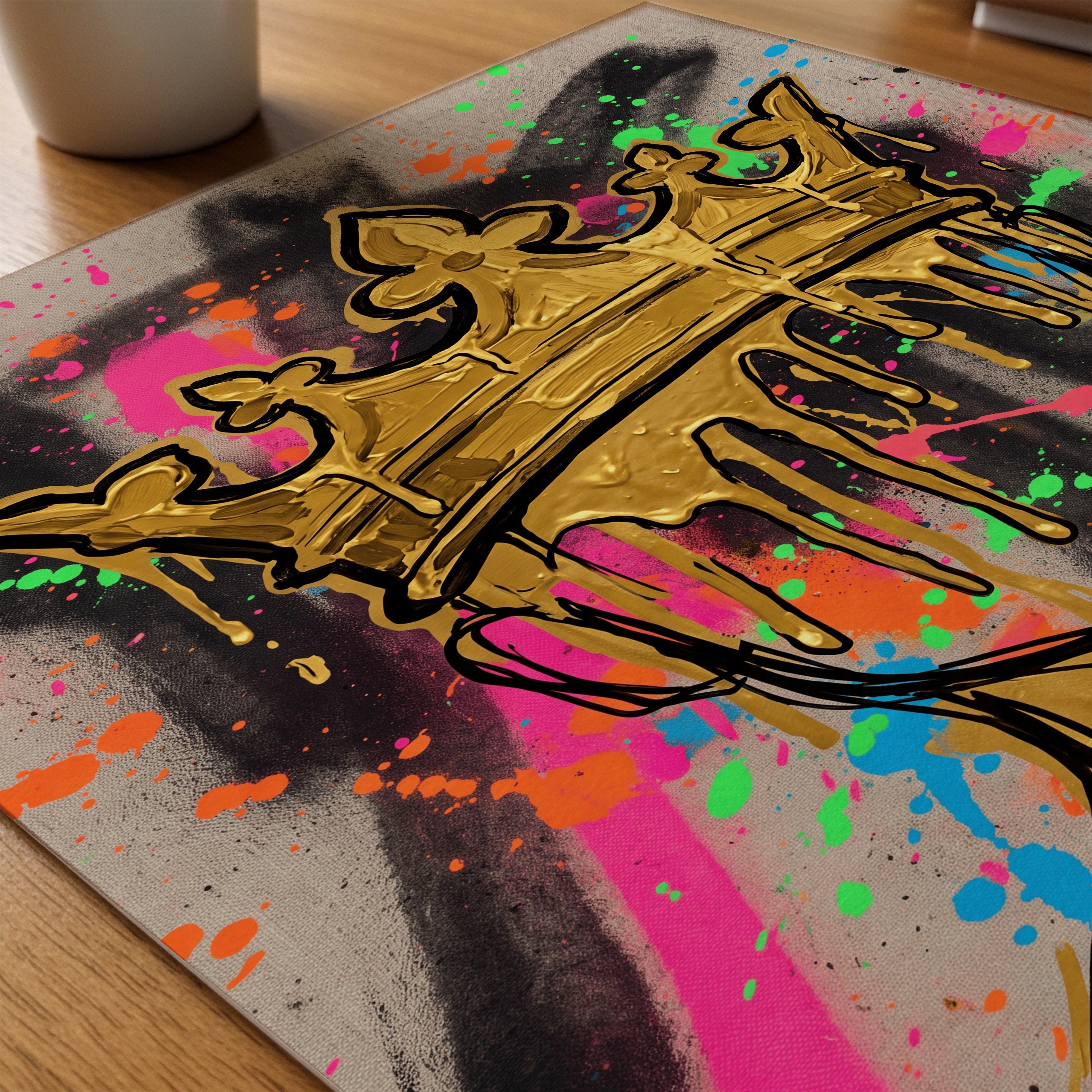 Golden Crown Poster – närbild på papper