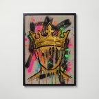 Golden Crown Poster – svart ram