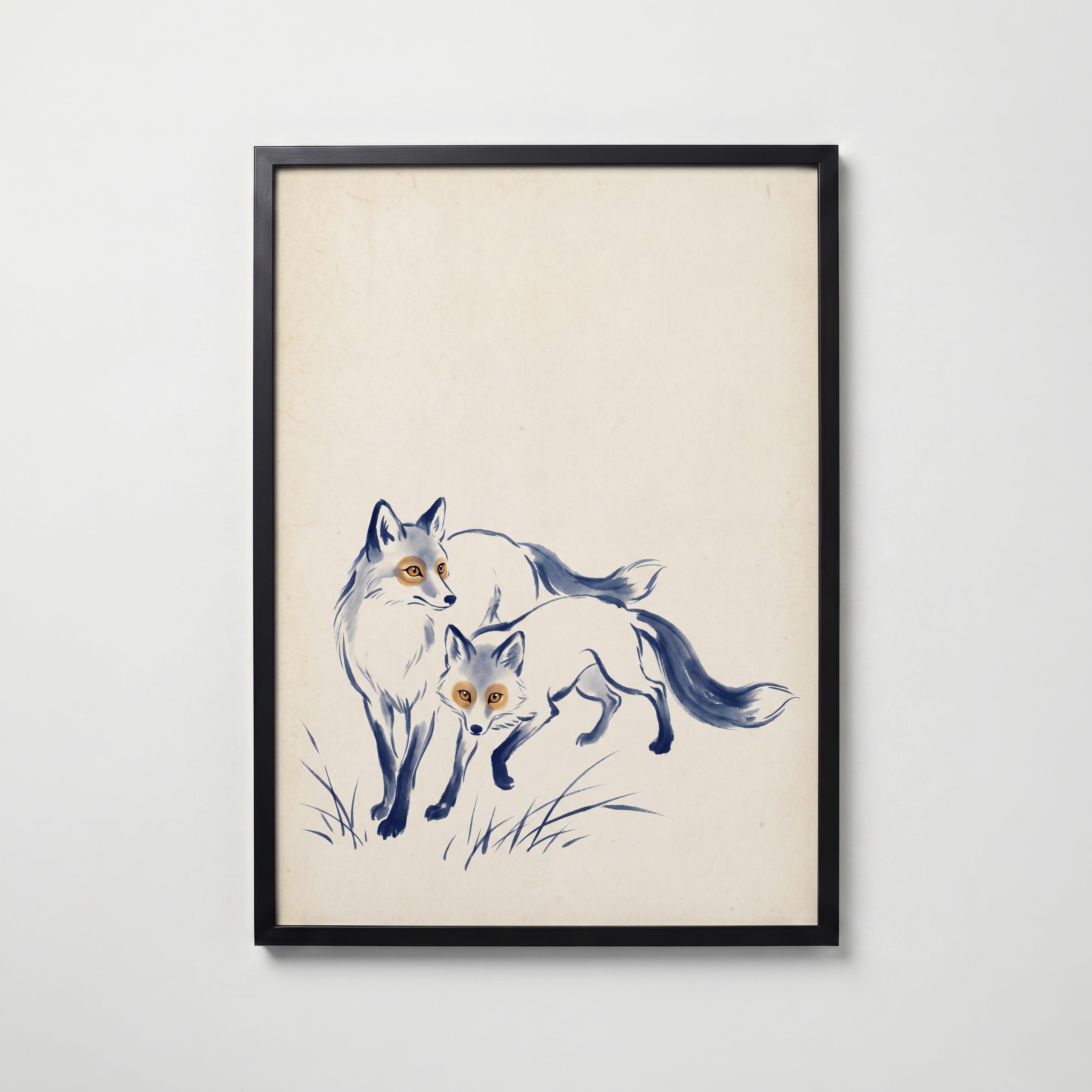 Golden Fox – svart ram
