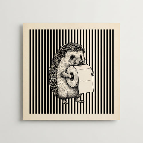 Bathroom Hedgehog Poster – produktbild