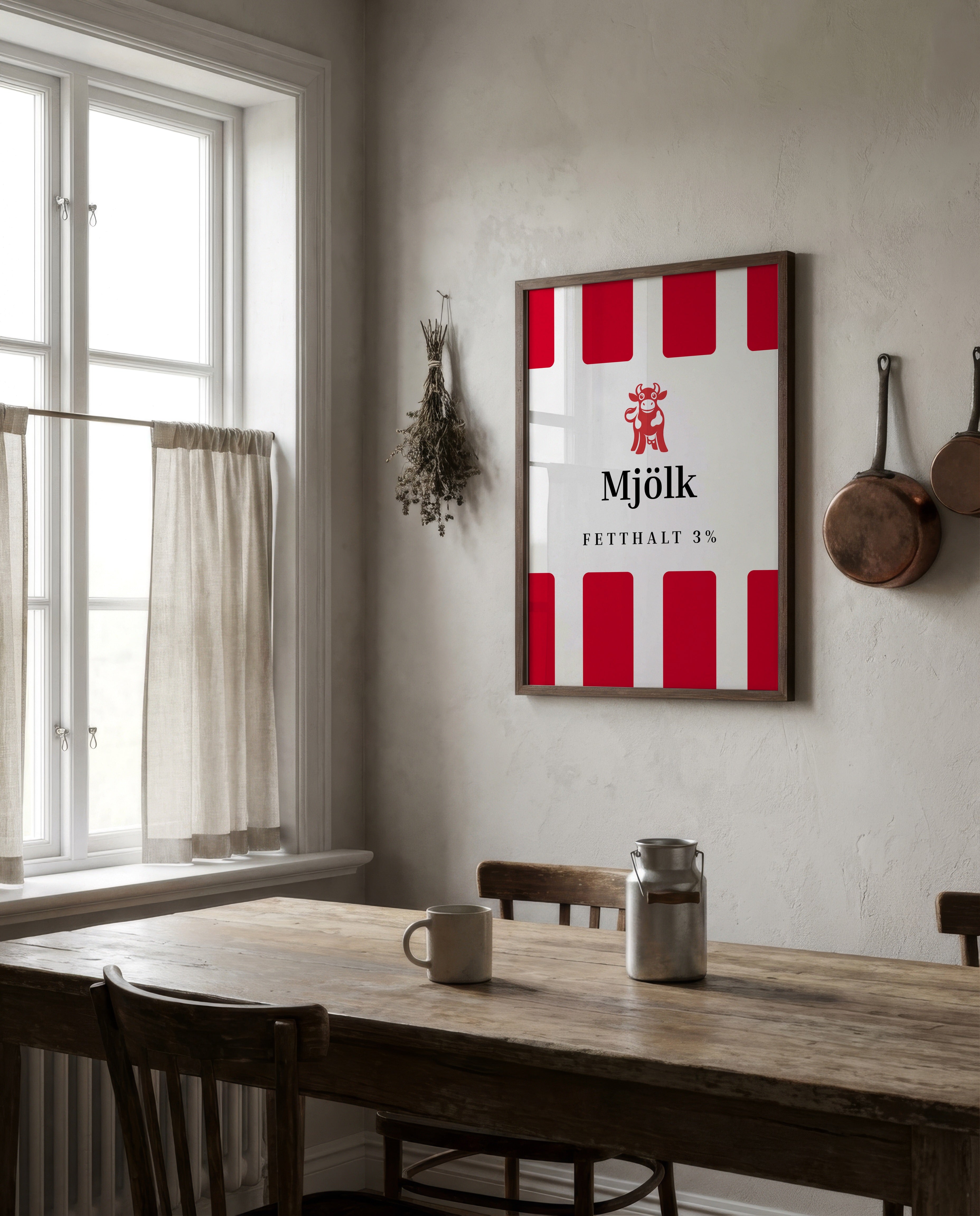 Bundle 3-pack Scandinavian Milk Poster – poster på vägg inredning