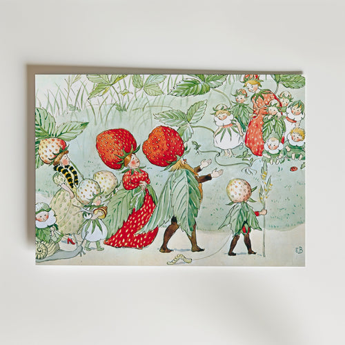 Elsa Beskow Jordgubbens folk Poster – utan passepartout