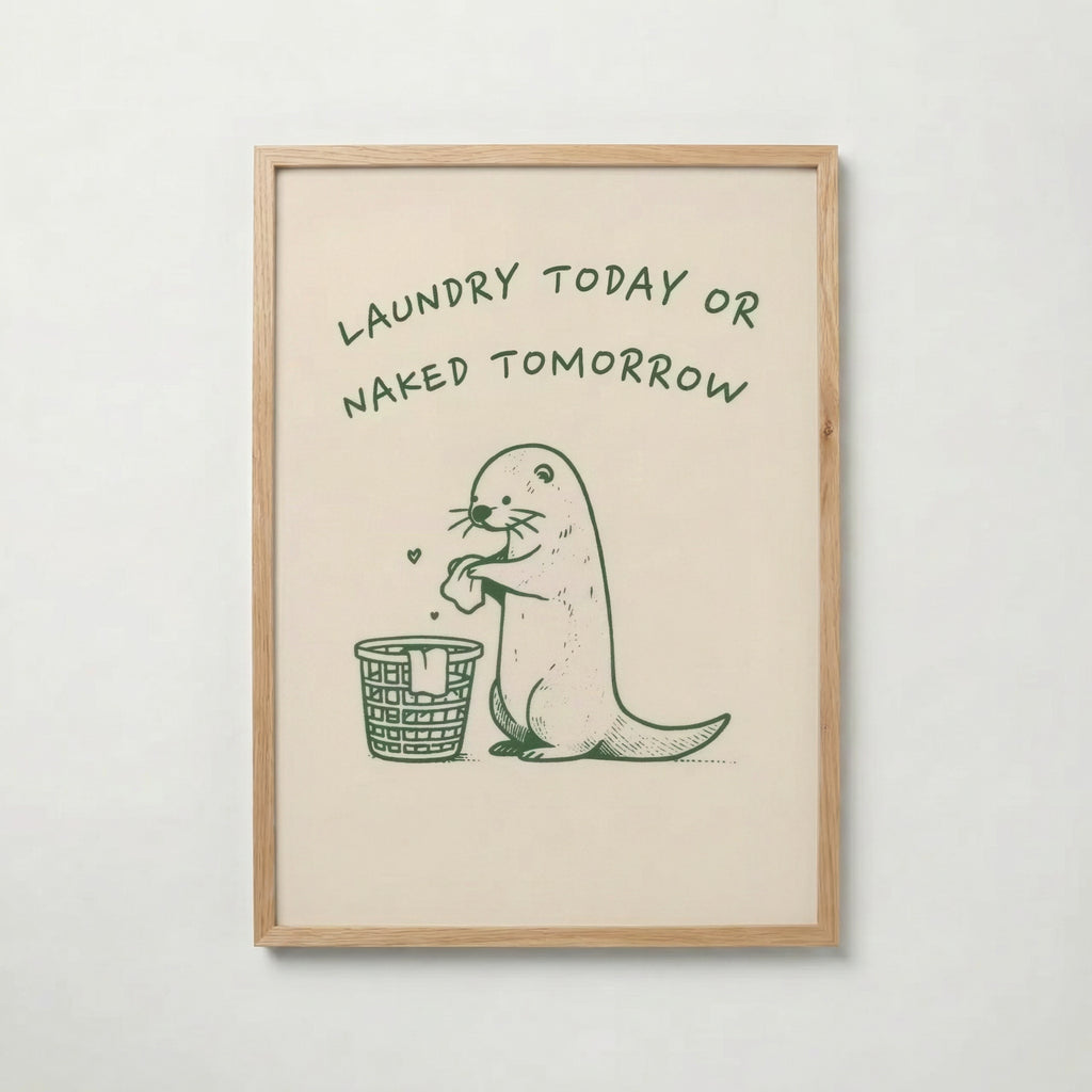 Laundry Today or Naked Tomorrow Poster - ekram