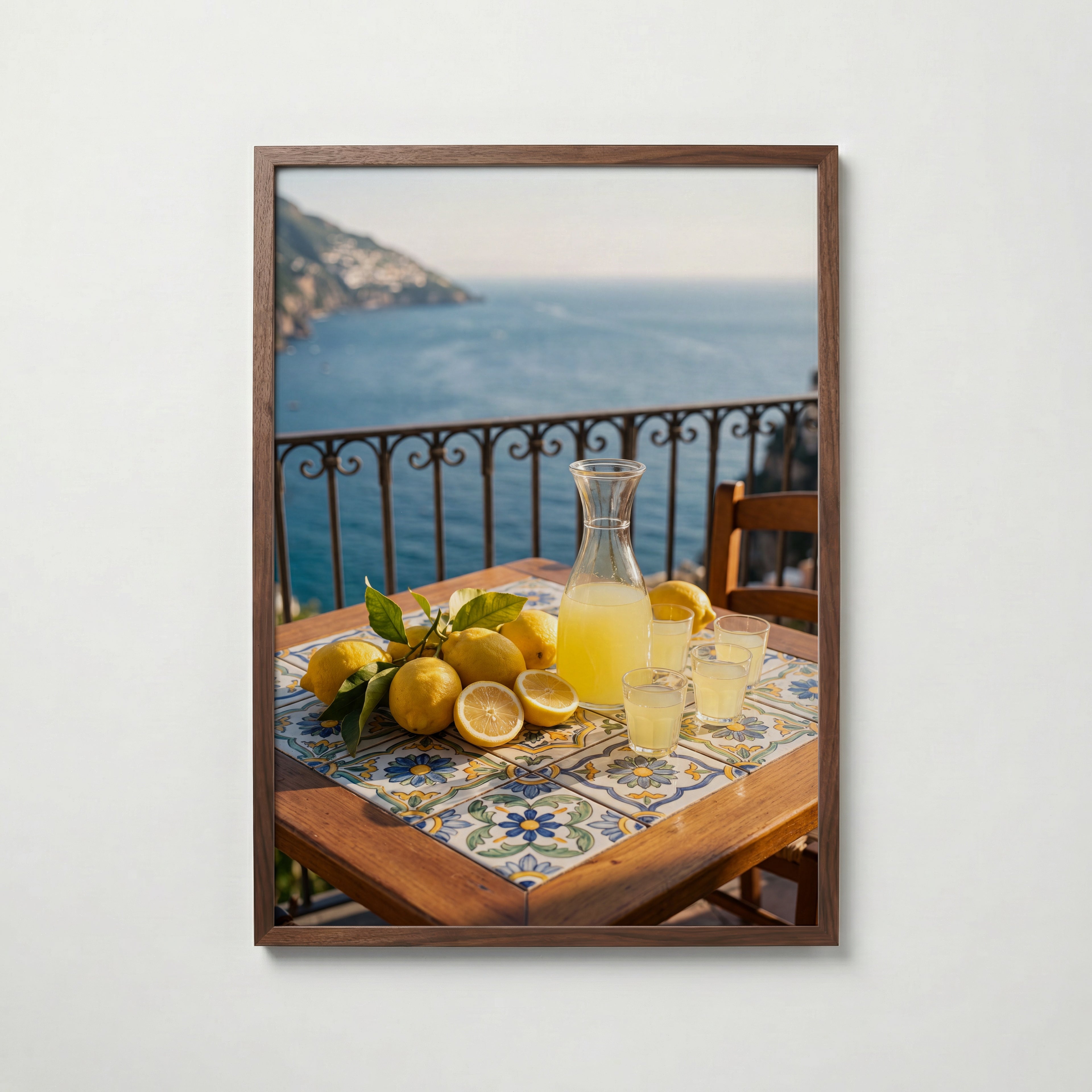 Limoncello på Terrassen Poster – valnötsram