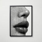Line Portrait Poster – svart ram