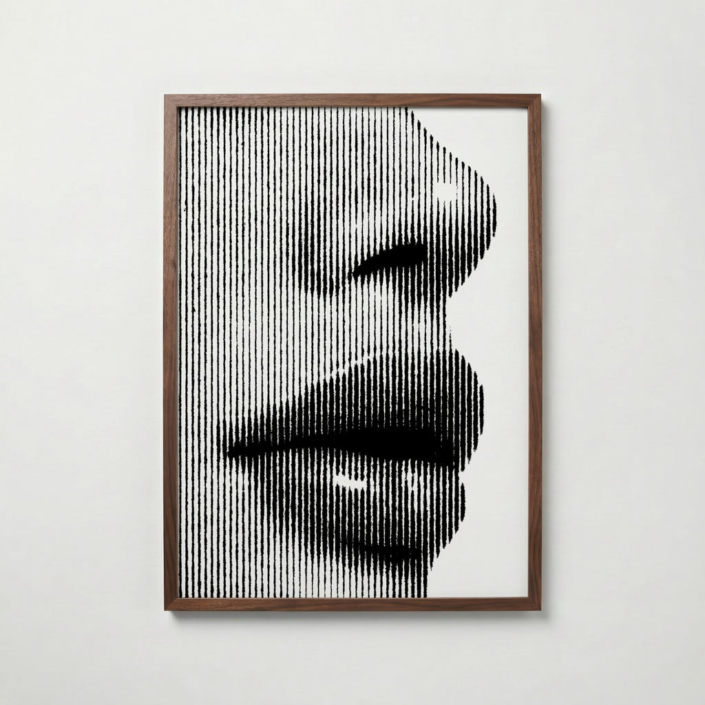 Line Portrait Poster – valnötsram