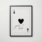 Lucky Ace Poster – svart ram
