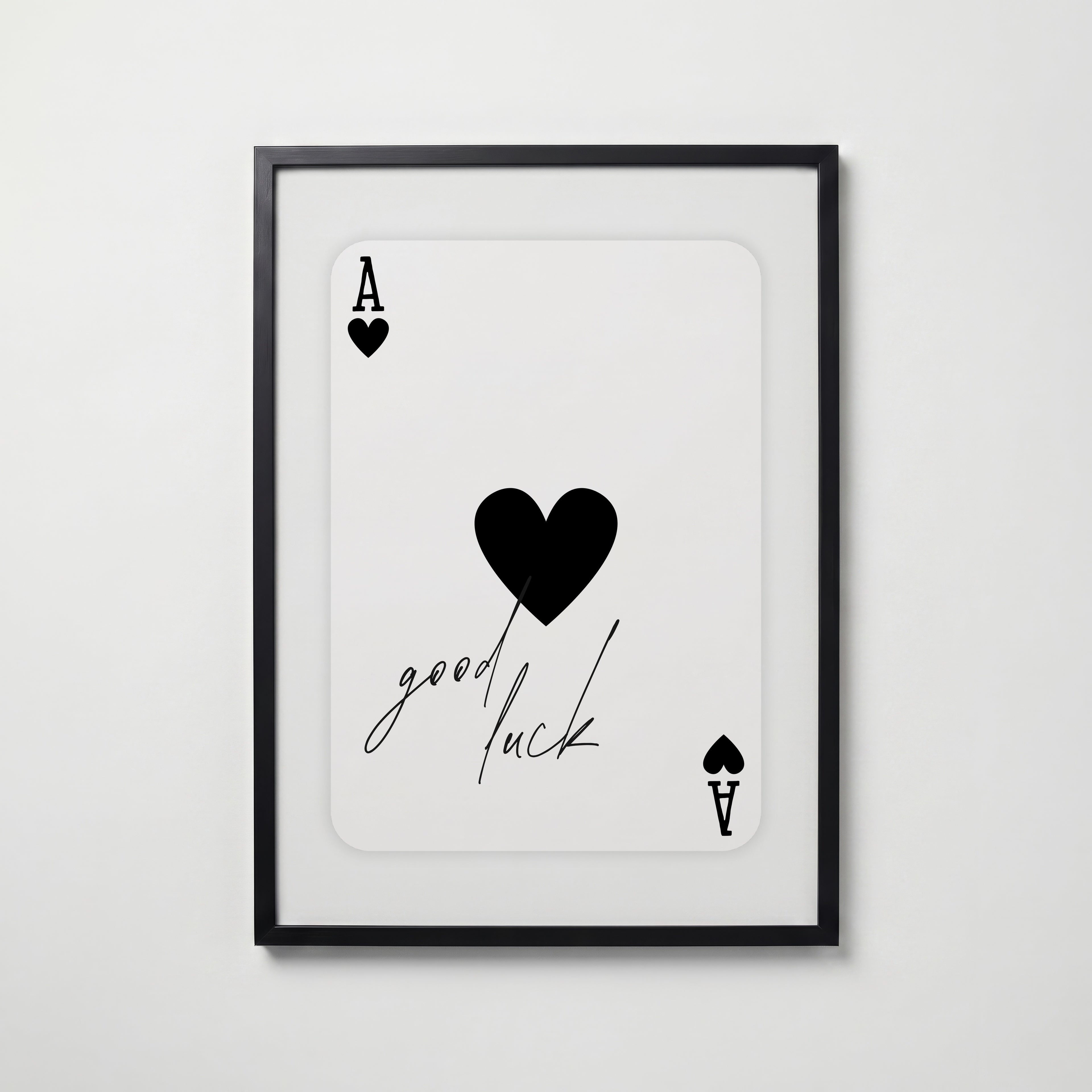 Lucky Ace Poster – svart ram