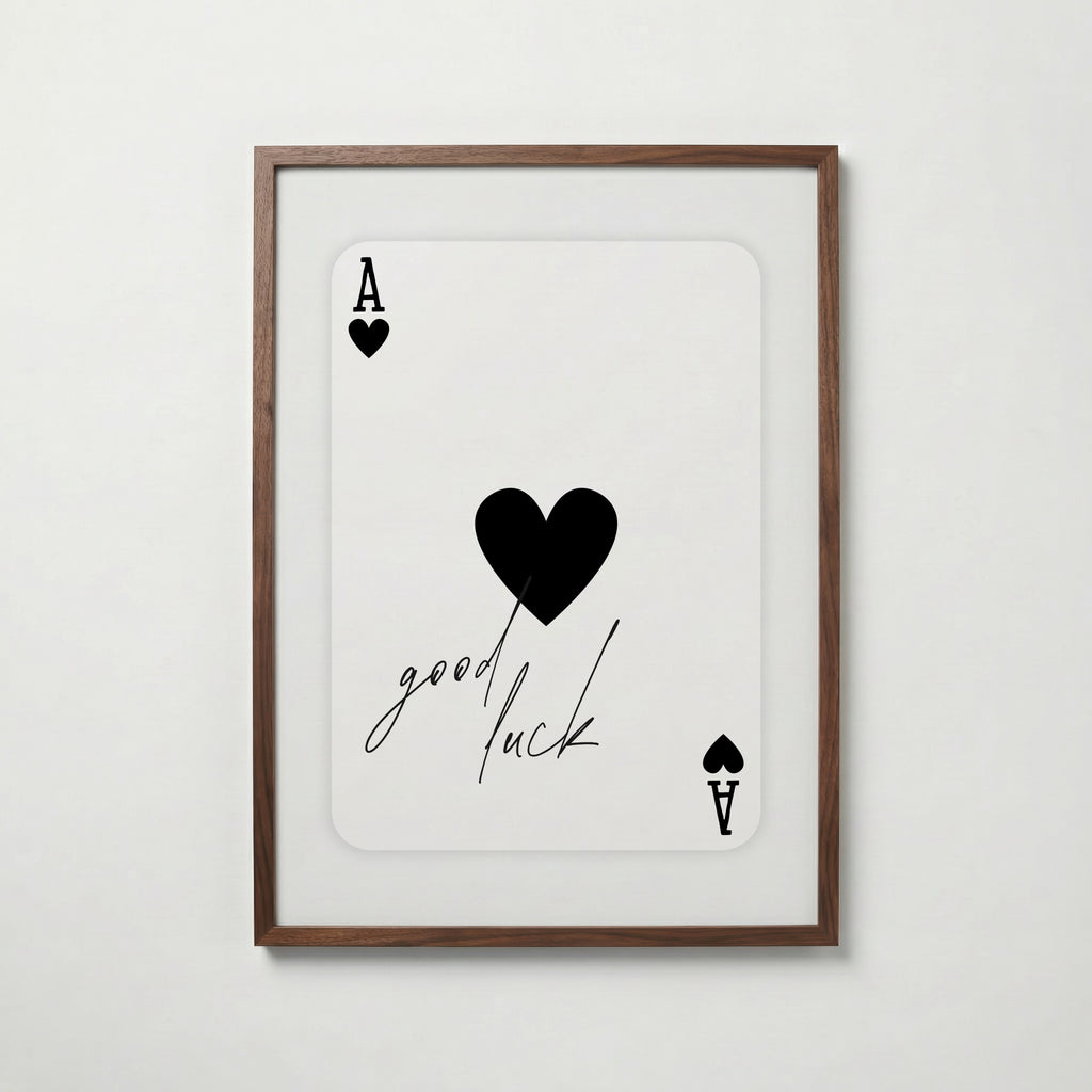 Lucky Ace Poster – valnötsram