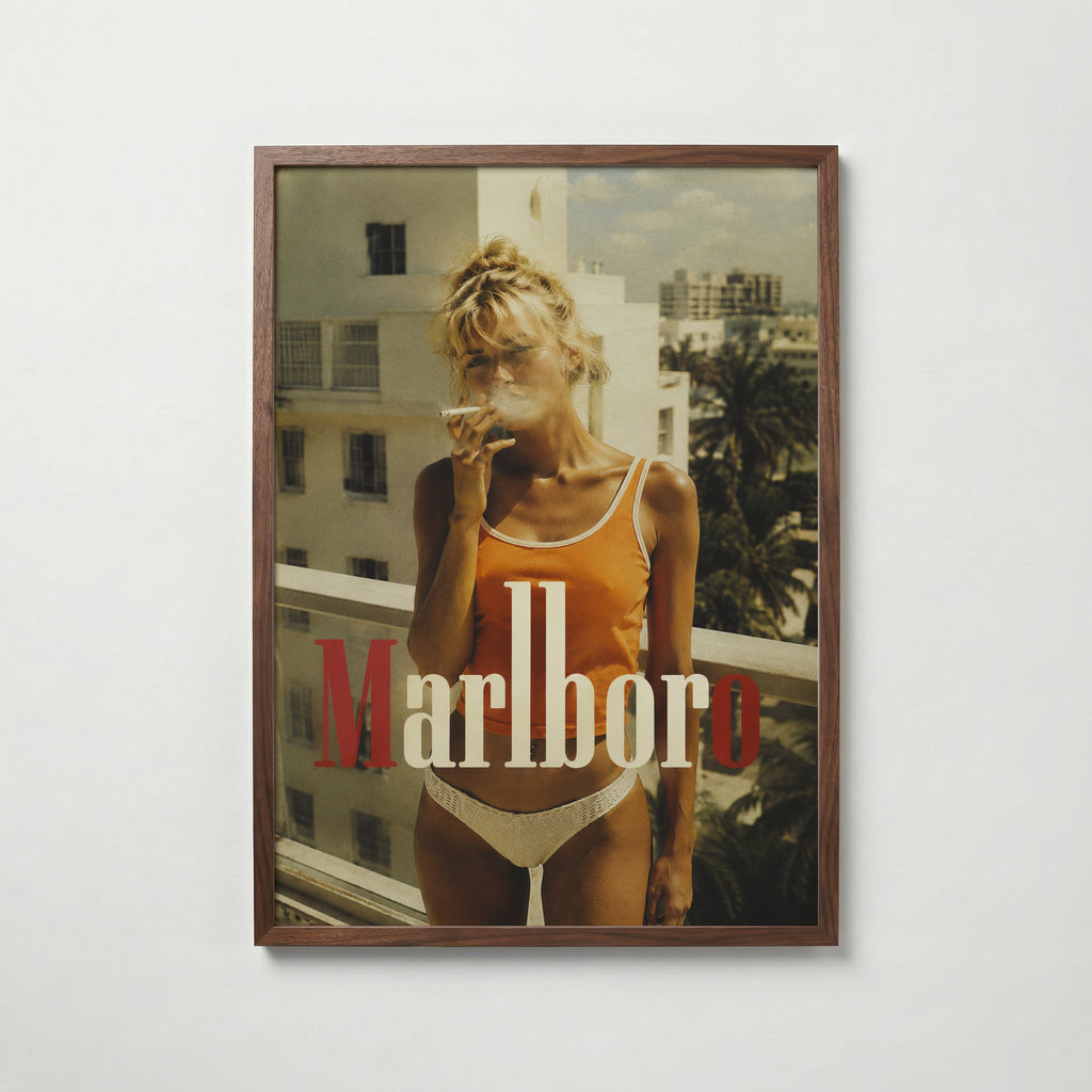 Marlboro Poster – valnötsram