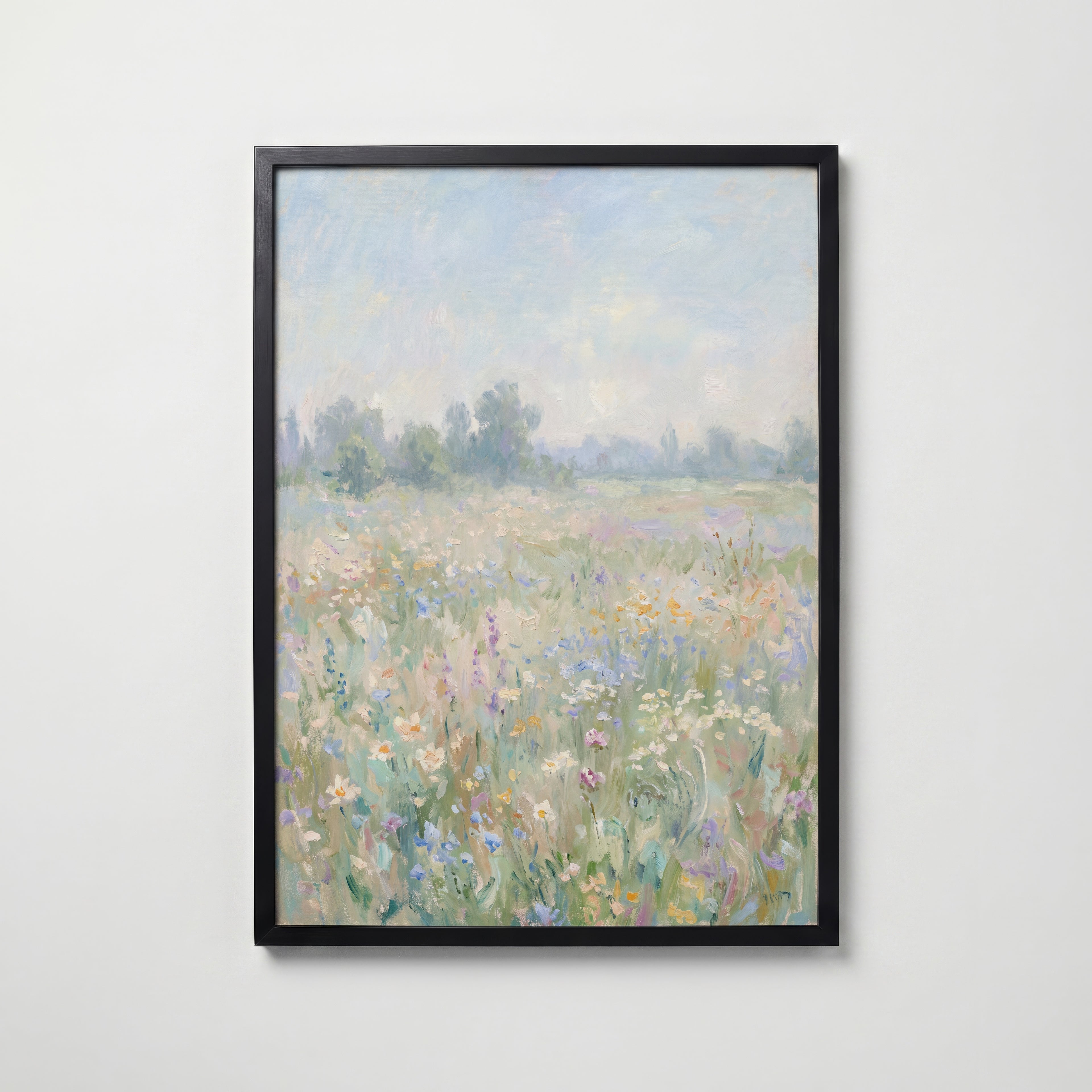 Summer Meadow Poster – svart ram