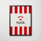 Mjölk Poster – svart ram