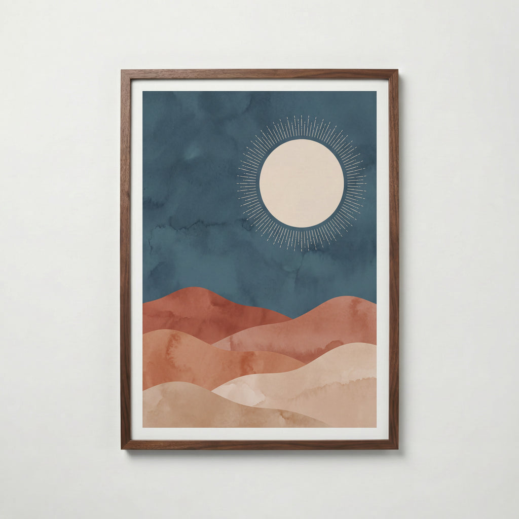 Desert Moon Poster – valnötsram