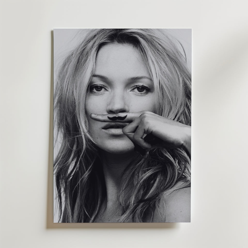 Mustache Muse Poster – canvas utan passepartout