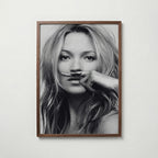 Mustache Muse Poster – valnötsram