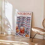 Negroni poster i modern miljö – Bozetto konsttryck i hög kvalitet