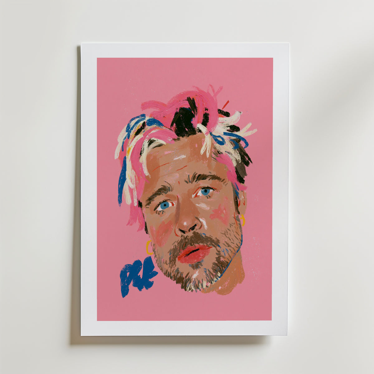 Paint Splash Portrait Poster – med passepartout
