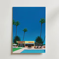 Hiroshi Nagai Poolside Cafe Poster utan passepartout