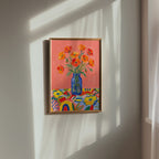 Poppies in Blue Poster – i rum 2