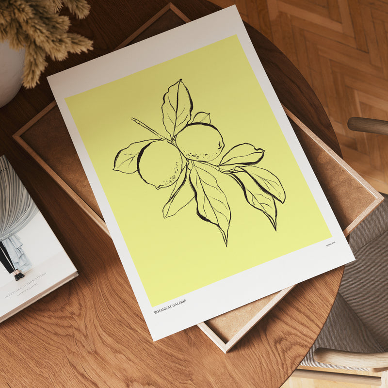 Botanical Lemon Poster